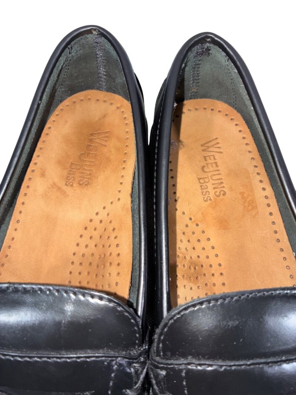 Bass Weejuns Black Leather Penny Loafers Katherine II Classic Slip-On Dress Shoe - Picture 3 of 10